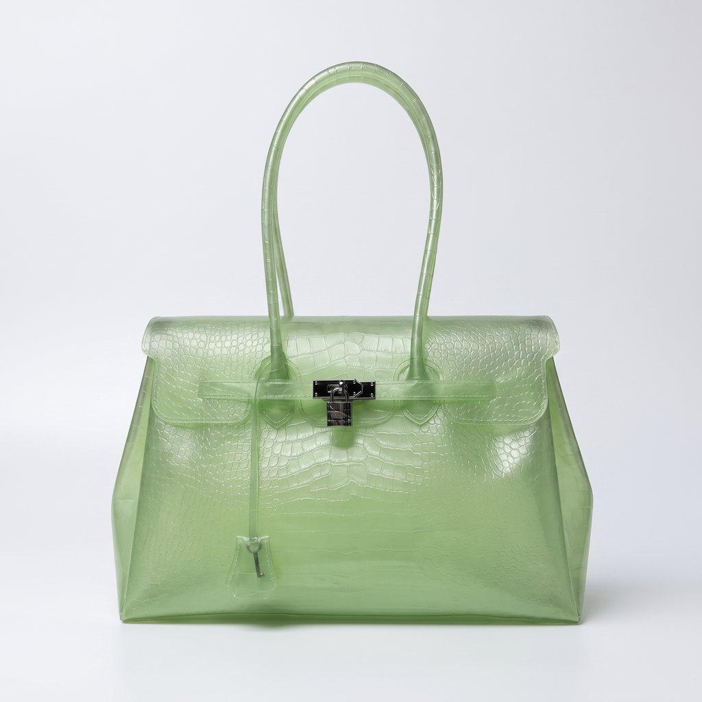 (NEW) Croco Jelly Bag – Jade